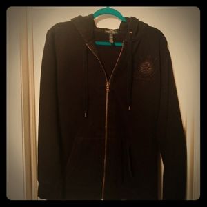 Black zip up hoodies